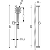 Kép 2/2 - Tres Vízkőmentes zuhanyszett falirúddal króm 03463707