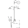 Kép 2/2 - Tres Flat Falba épített zuhanyszett, zuhanyváltóval, kézi zuhanyszettel 20418002