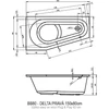 Kép 3/3 - Riho DELTA JOBB PLUG & PLAY, 150x80 cm, Jobbos kád B066007005