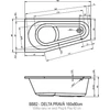 Kép 3/3 - Riho DELTA JOBB PLUG & PLAY, 160x80 cm, Jobbos kád B068007005