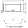 Kép 3/3 - Riho LUGO PLUG & PLAY, 190x90 cm, Jobbos Kád B136014005