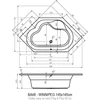 Kép 3/3 - Riho WINNIPEG PLUG & PLAY, 145x145 cm, kád B010011005