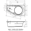 Kép 3/3 - Riho YUKON BAL PLUG & PLAY, 160x90 cm, Balos kád B009012005