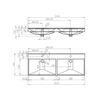 Kép 2/2 - Arezzo Maxxi 120 cm-es dupla mosdó AR-145825