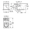 Kép 2/2 - Grohe Cube Ceramic perem nélküli monoblokkos wc csésze Guard felülettel 3948400h