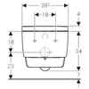 Kép 2/4 - Geberit AquaClean - Elektronikus bidé Mera Classic függő, fehér / fényes króm 146.202.21.1