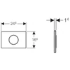 Kép 2/2 - Geberit érintésmentes WC-öblítő vezérlés, elemes, Sigma10 design fehér / fényes króm / fehér 115.908.KJ.1