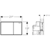 Kép 2/2 - Geberit Sigma60 működtető nyomólap, kétmennyiséges fal síkjába süllyesztett kivitel, szálcsiszolt króm 115.640.GH.1