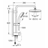 Kép 2/2 - Grohe Tempesta 210 Flex diverteres zuhanyrendszer, 210 mm fejzuhannyal, 26381001