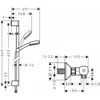 Kép 2/2 - Hansgrohe Ecostat Combi 0,65 m Crometta 85 Vario kézizuhannyal 27030400