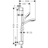 Kép 2/2 - Hansgrohe Croma Select E Vario zuhanyszett 0,90m króm/fehér EcoSmart 9 l/perc 26593400