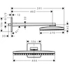 Kép 2/2 - Hansgrohe AXOR fejzuhany 460x300 1jet zuhanykarral 460 mm, softcube rozetta 35274000