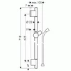 Kép 2/2 - Hansgrohe Unica’S Puro zuhanyrúd 0,65 m 28632 000 (28632000)
