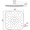 Kép 2/2 - Ravak 983.10 ABS zuhanyfej, négyzetalapú - fehér, 250 mm X07P347