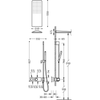 Kép 2/2 - Tres exclusive 2 irányú termosztatikus zuhanyrendszer 20735210