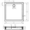 Kép 2/2 - Riho Davos 251 beépíthető zuhanytálca 90x90x4,5 D002006005