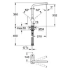 Kép 2/2 - Grohe Minta egykaros mosogató csaptelep 31375DC0