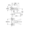 Kép 2/2 - Grohe Eurostyle Cosmopolitan egykaros fali mosogató csaptelep 33982002