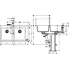 Kép 2/2 - Hansgrohe C51-F770-10 mosogató és csaptelep kombináció 370/370 szett 43221000