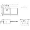 Kép 2/2 - Hansgrohe S5110-F450 beépített mosogató 450, grafitfekete 43330170