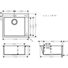 Kép 2/2 - Hansgrohe S711-F450 beépített mosogató 450; 43301800