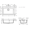 Kép 2/2 - Hansgrohe S510-F660 beépített mosogató 660 kőszürke 43313290