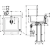 Kép 2/2 - Hansgrohe C51-F450-06 mosogató és csaptelep kombináció 450 szett 43217000