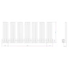 Kép 2/4 - AREZZO design Linear White radiátor, fehér AR-LR12050W