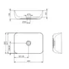 Kép 6/6 - AREZZO design pultra ültethető mosdó RENI 46x33, matt beige AR-146027