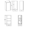 Kép 2/4 - AREZZO design MONTEREY 40 cm-es felsőszekrény (31,6 cm mély)1 ajtóval Matt Fekete színben AR-168290