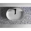 Kép 4/5 - AREZZO design TERRAZZO márvány mosdópult 60/46/2 fekete matt AR-168812