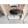 Kép 2/4 - AREZZO design TERRAZZO márvány mosdópult 160/46/2 fekete matt AR-168827