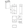 Kép 4/4 - AREZZO design MINI 40 1 ajtós matt zöld (alsószekrény + mosdó) AR-168993