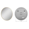 Kép 3/4 - AREZZO design SHARON kerek 80 LED tükör, arany AR-168128