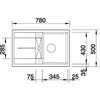 Kép 2/5 - BLANCO METRA 45 S Silgranit mosogató dugókiemelő nélkül, antracit 513194