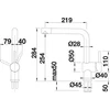 Kép 2/4 - BLANCO LINUS króm álló csaptelep 514019