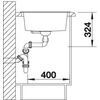 Kép 3/5 - BLANCO METRA 9 Silgranit mosogató dugókiemelő nélkül (kávé, #515050)