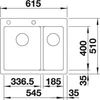 Kép 3/6 - BLANCO PLEON 6 Split Silgranit mosogató dugókiemelő nélkül, palaszürke 521690