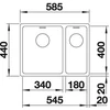 Kép 2/7 - BLANCO ANDANO 340/180-IF rozsdamentes mosogató, jobbos 522973