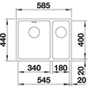 Kép 2/7 - BLANCO ANDANO 340/180-U alulról beépíthető rozsdamentes mosogató, jobbos 522977