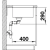 Kép 3/7 - BLANCO ANDANO 400/400-U alulról beépíthető rozsdamentes mosogató 522987