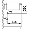 Kép 3/5 - BLANCO PLEON 9 Silgranit mosogató dugókiemelő nélkül, antracit 523057