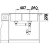 Kép 4/5 - BLANCO PLEON 9 Silgranit mosogató dugókiemelő nélkül, antracit 523057