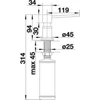 Kép 2/2 - Blanco LATO silgránit mosogatószer adagoló, palaszürke/króm 525817