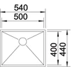 Kép 2/6 - BLANCO ZEROX 500-U alulról beépíthető rozsdamentes mosogató 521589