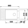 Kép 2/7 - BLANCO ELON XL 8 S gránit mosogató, palaszürke 524871