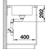 Kép 3/5 - BLANCO DINAS XL 6 S Compact rozsdamentes mosogató két furattal, lefolyó távműködtetővel 525120