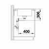 Kép 3/4 - BLANCO DINAS 45 S Mini rozsdamentes mosogató furat nélkül 525122