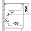 Kép 4/5 - BLANCO PLEON 8 Silgranit mosogató dugókiemelő nélkül, beton-style 525309