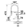 Kép 3/6 - BLANCO CATRIS-S Flexo mosogató csaptelep, matt fekete 525793